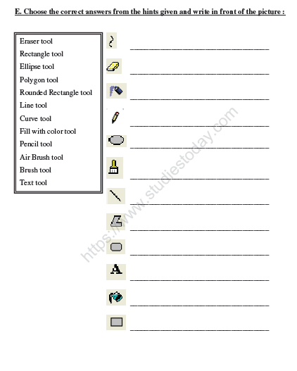 computer worksheet grade 2